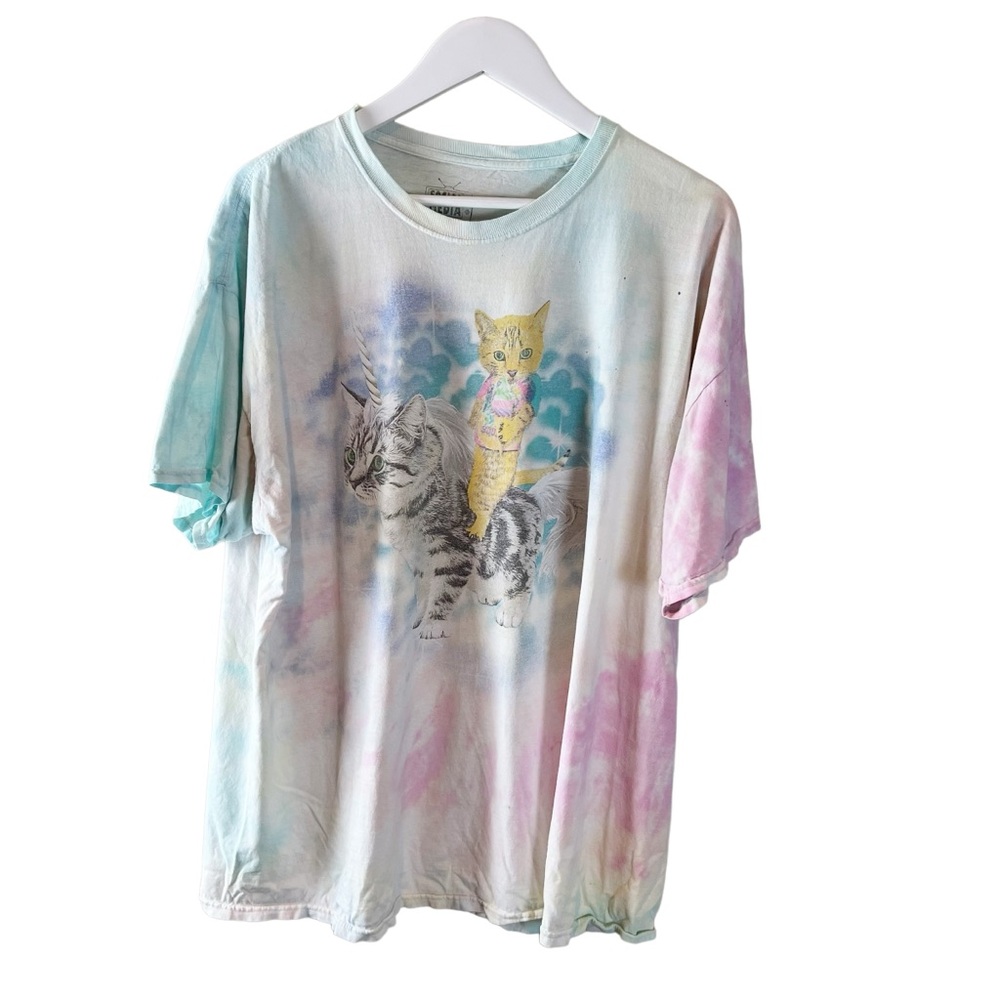 Social Media Unicorn Cat Ice Cream Tee‎ 2XL